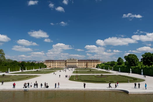 Schönbrunn Palace,magnificent building and landmark of Vienna
