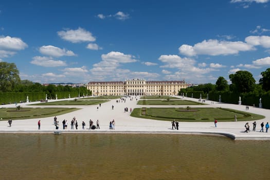Schönbrunn Palace,magnificent building and landmark of Vienna