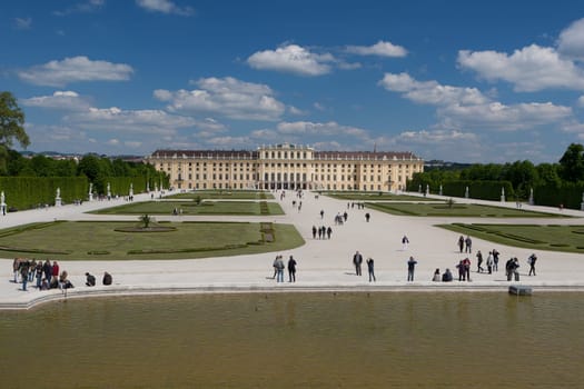Schönbrunn Palace,magnificent building and landmark of Vienna