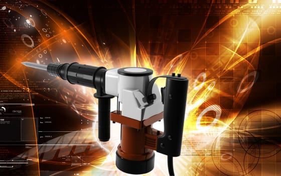 Digital illustration of electric breaker in colour background