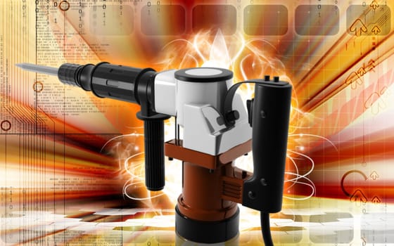 Digital illustration of electric breaker in colour background