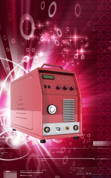 Digital illustration of inverter in colour background