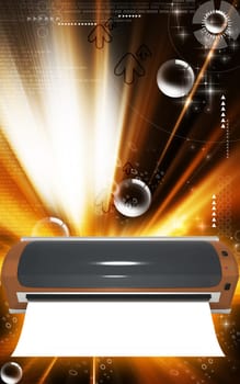 Digital illustration of a Laminator in colour background