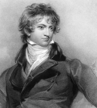 Abel Rous Dottin (1769-1852) on engraving from 1838. British politician. Engraved by Hall after a painting by T.Lawrence and published by G.Virtue.