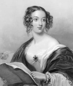 Emily Mary, Countess Cowper on engraving from 1839. Engraved by W.H.More after a painting by J.Hayter.