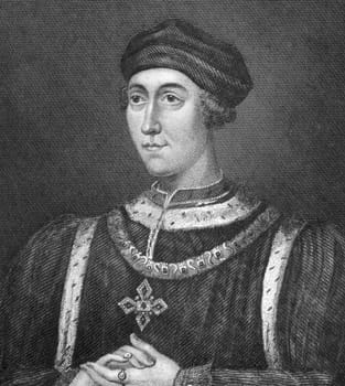 Henry VI (1421-1471) on engraving from 1830. King of England during 1422-1461 &amp  1470-1471. Published in London by Thomas Kelly.