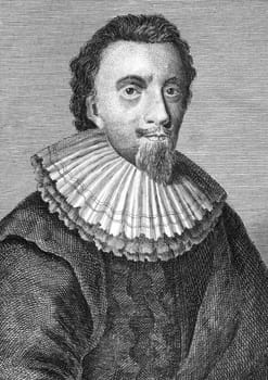 George Calvert, 1st Baron Baltimore, 8th Proprietary Governor of Newfoundland (1579-1632) on engraving from 1784. English politician and coloniser. Engraved for Walpoole&#039 s new complete British traveller.