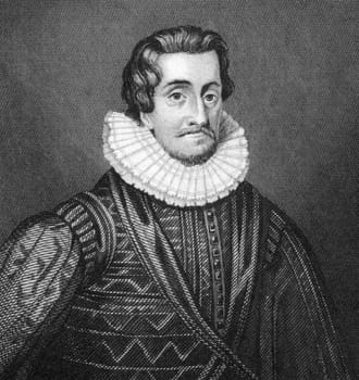 James I (1566-1625) on engraving from 1830. King of Scots as James VI during 1567-1625 and King of England and Ireland as James I during 1603-1625. Published in London by Thomas Kelly.