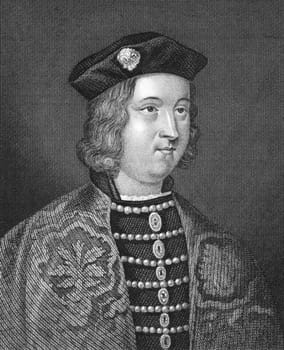 Edward IV of England (1442-1483) on engraving from 1830. King of England during 1461-1470. Published in London by Thomas Kelly.