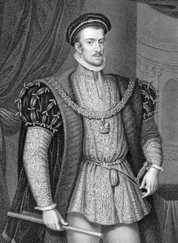 Thomas Howard, 4th Duke of Norfolk (1536-1572) on engraving from 1838. English nobleman. Engraved by W.Holl and published by J.Tallis &amp  Co.
