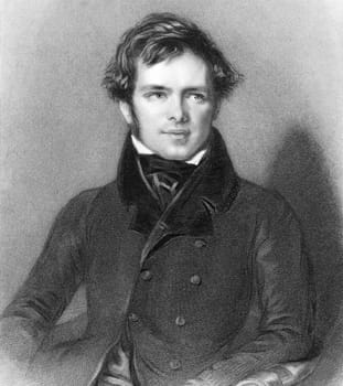 Sir William Webb Follett (1796-1845) on engraving from 1839. English lawyer. Engraved by H.T.Ryall after a painting by A.F.Chalon and published by G.Virtue.