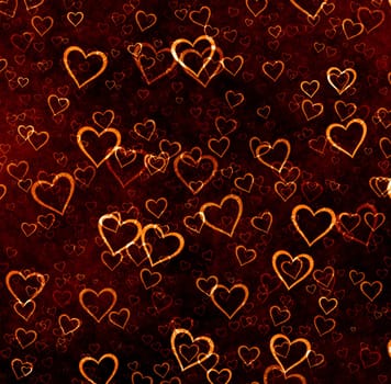 great illustration of love heart symbols background