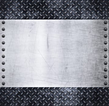 old dirty and grungy diamond plate metal background