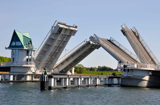 Bascule bridge on the Schlei