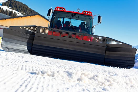 in front of snowplow