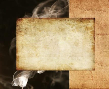 Abstract Background Composition - Autumn Leaves with empty board