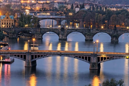 night on Prague