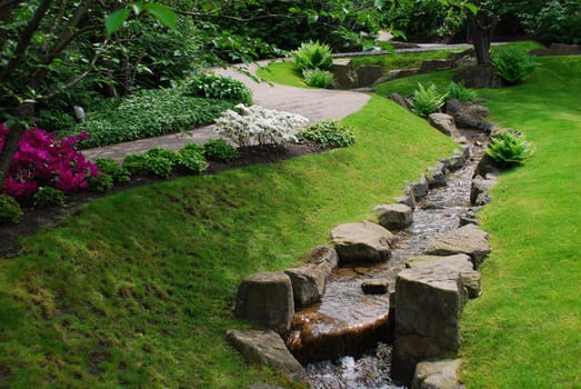 In the Japanese garden