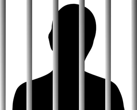 Man behind bars
