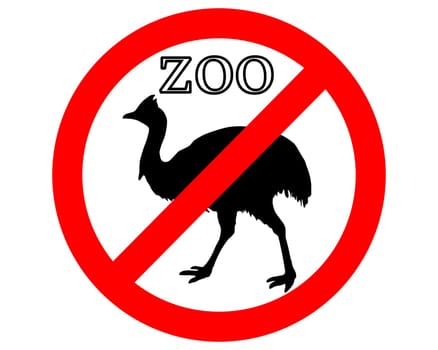 Cassowary banned in the zoo