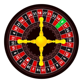Roulette illustration on white background