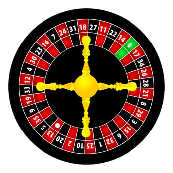 Roulette illustration on white background