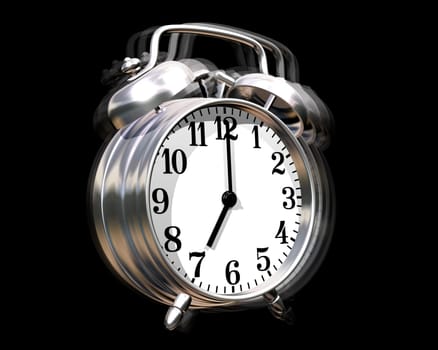 Illustration of an alarm clock sounding off