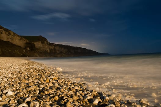 Beach shot by night - long exposure