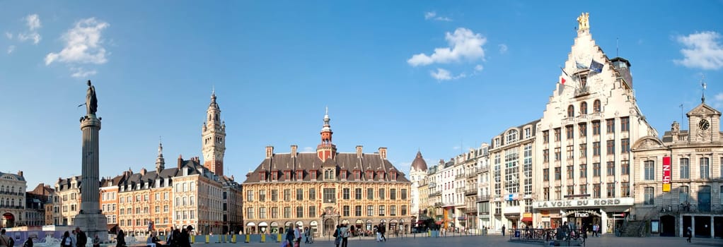 Belfry on the main square of Lille, France