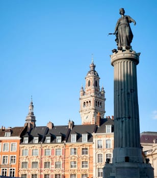 Belfry on the main square of Lille, France