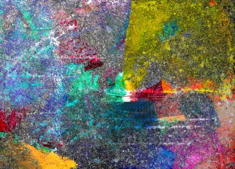 Mixed Media - Paints on Asphalt