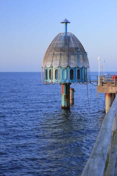 Diving bell at the pier of Zinnowitz,Usedom Island,Mecklenburg-Western Pomerania,Germany