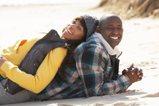 Black Family on a beach