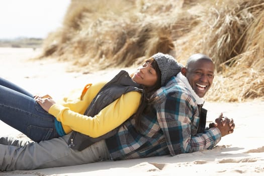 Black Family on a beach