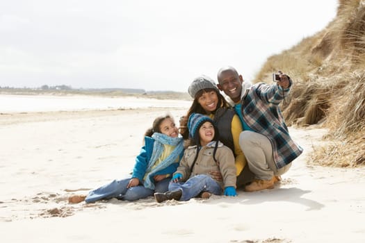 Black Family on a beach