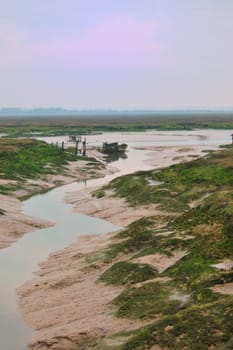 Creek with tide out Tollesbury Essex