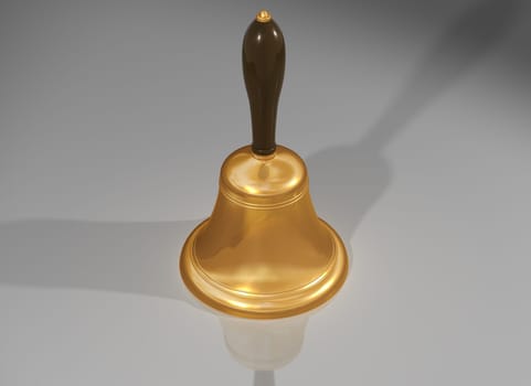 Illustration of a brass hand bell