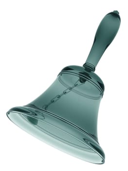 Isolated illustration of an elegant glass hand bell