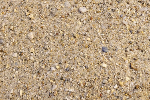 Detail of sand texture with small stones - background