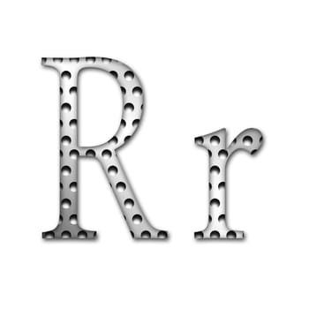 Metal Letter R