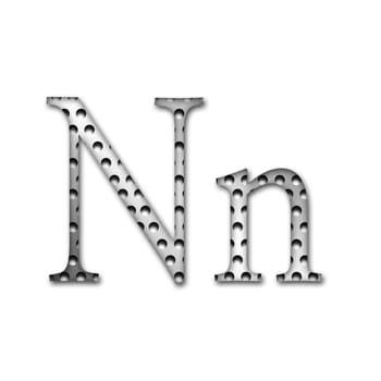 Metal Letter N