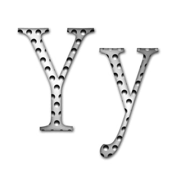 Metal Letter Y