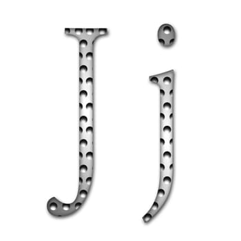 Metal Letter J