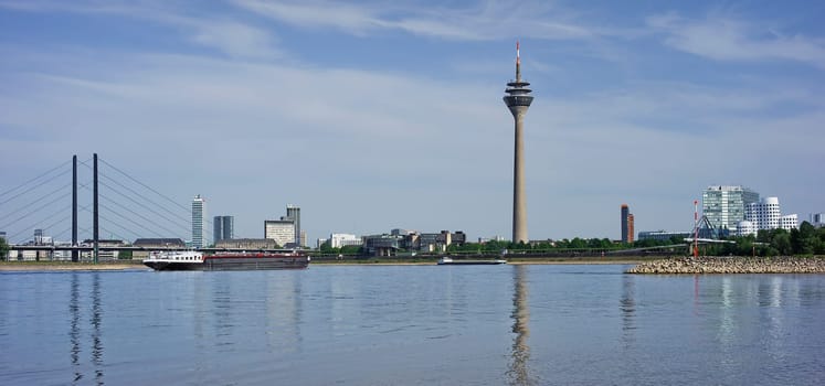 View of Düsseldorf on the Rhine
