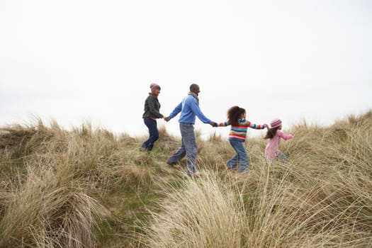 Black Family on a beach