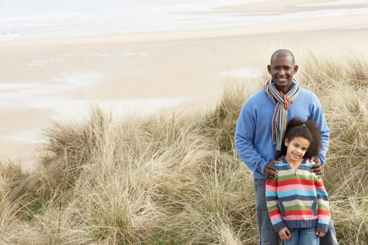 Black Family on a beach