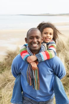 Black Family on a beach