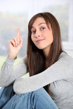 Beautiful young woman with expressive look