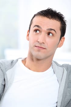 Closeup of smiling young man