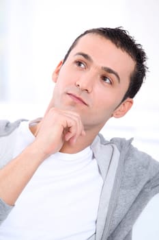 Closeup of smiling young man